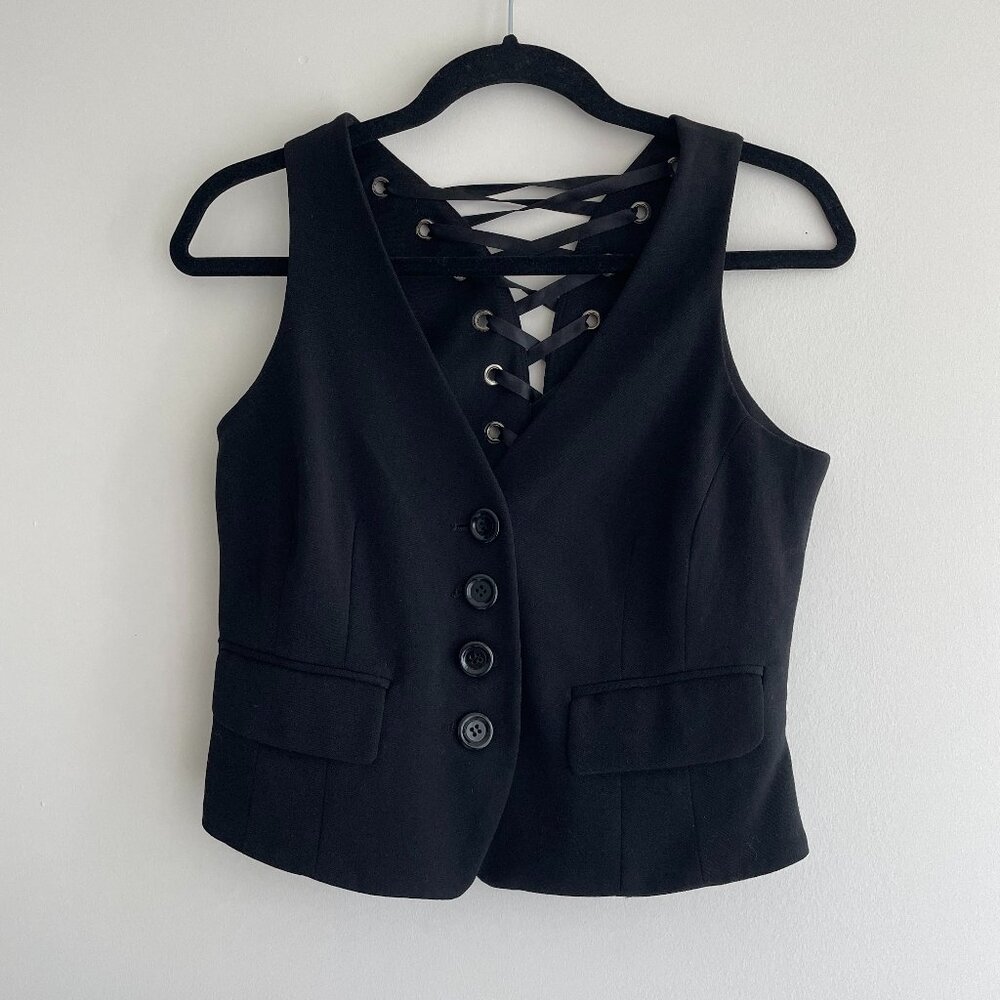 y2k vest top lace up back